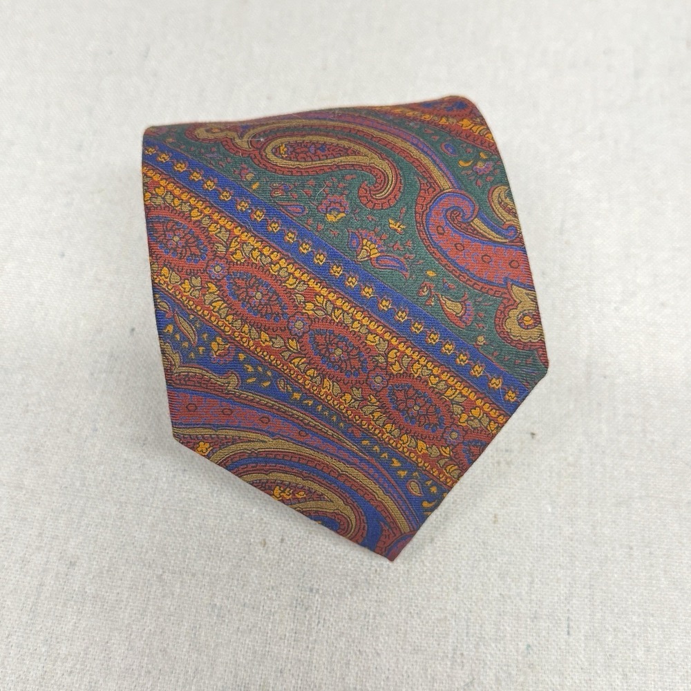 Britches‎ Great Outdoors Tie Mens OS Multi Paisley Cotton Heritage Dark Academia